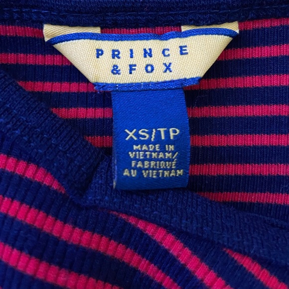 Navy blue and red stripped dress - Picture 3 of 4